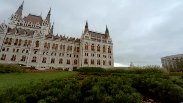 Hungarian Parliament Budapest Shot Uhd — Stock Video