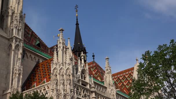Matthias Church Budapest Hungary Shot Uhd — Stock Video