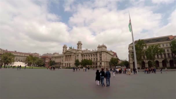 Budapešť Architektura Staré Domy Ulice Čtvrti Maďarsko Výstřel Uhd — Stock video