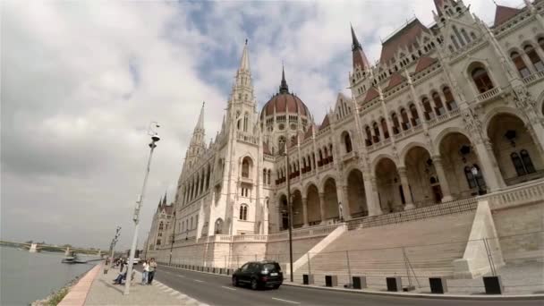 Das Ungarische Parlament Budapest Gedreht Uhd — Stockvideo