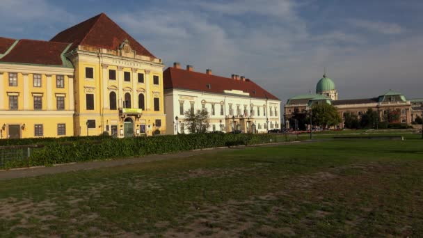 Замок Бада Королівський Палац Будапешті Угорщина Розстріляний Uhd — стокове відео