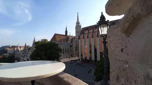 Gereja Matthias Budapest Hungaria Ditembak Uhd — Stok Video