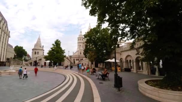 Bastione Dei Pescatori Budapest Ungheria Girato Ultra Alta Definizione Uhd — Video Stock