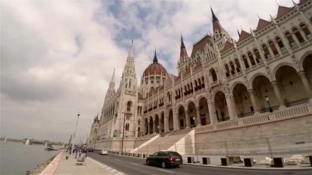 Parlemen Hungaria Budapest Ditembak Uhd — Stok Video