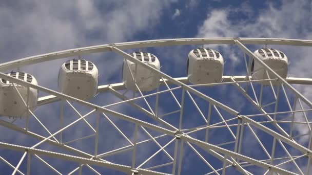 Roda Gigante Parque Diversões Tiros Uhd — Vídeo de Stock