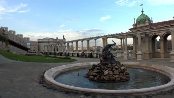 布达城堡马蒂亚斯喷泉匈牙利 拍于4K Uhd — 图库视频影像