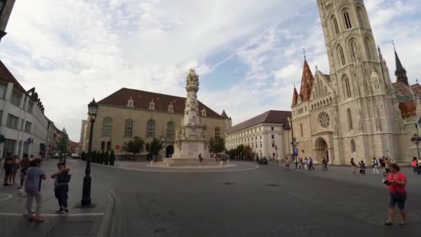 Iglesia Matthias Budapest Hungría Disparo Uhd — Vídeos de Stock