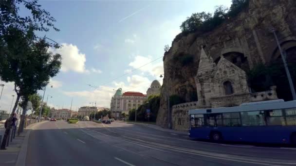Antike Burg Budapest Ungarn Gedreht Uhd — Stockvideo