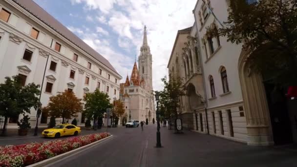 Matthias Kirche Budapest Ungarn Gedreht Uhd — Stockvideo