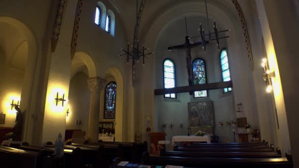 Intérieur Église Budapest Hongrie Tourné Uhd — Video