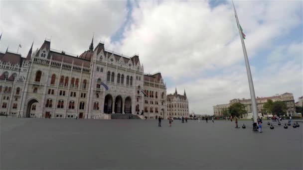 Hongaars Parlement Boedapest Neergeschoten Uhd — Stockvideo