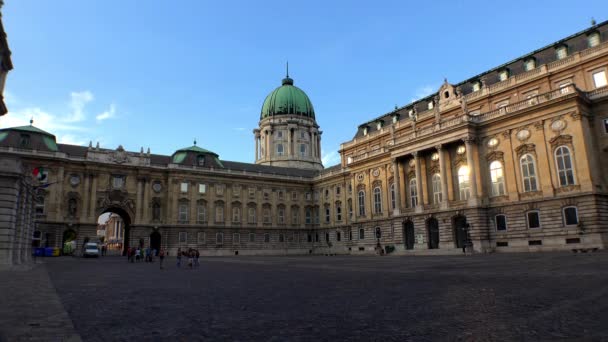 Κάστρο Μπούντα Βασιλικό Παλάτι Στη Βουδαπέστη Ουγγαρία Πυροβολήθηκε Uhd — Αρχείο Βίντεο