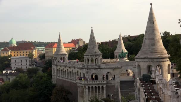 Budapeşte Deki Balıkçı Kalesi Macaristan Ultra Yüksek Çözünürlüklü Uhd — Stok video