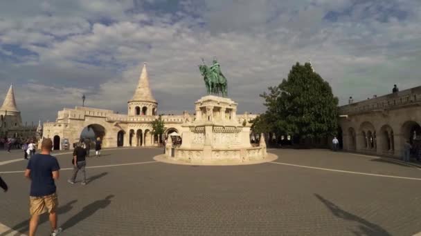 Προμαχώνας Των Ψαράδων Στη Βουδαπέστη Ουγγαρία Πυροβολισμός Εξαιρετικά Υψηλής Ευκρίνειας — Αρχείο Βίντεο