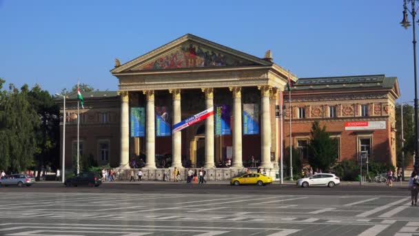 Heldenplatz Budapest Ungarn Gedreht Uhd — Stockvideo