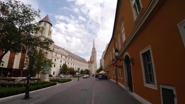 Kostel Matthiase Budapešti Maďarsko Výstřel Uhd — Stock video