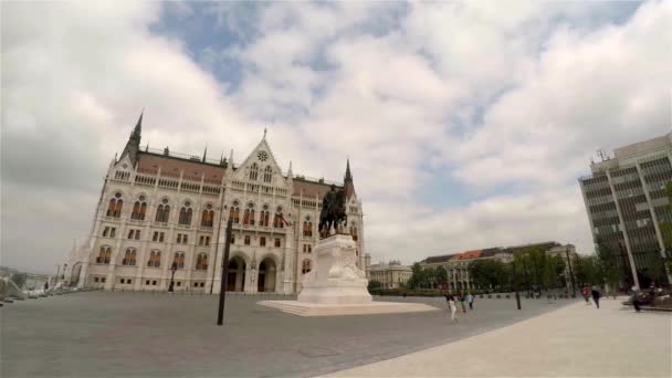 Parlamento Húngaro Budapest Disparo Uhd — Vídeos de Stock