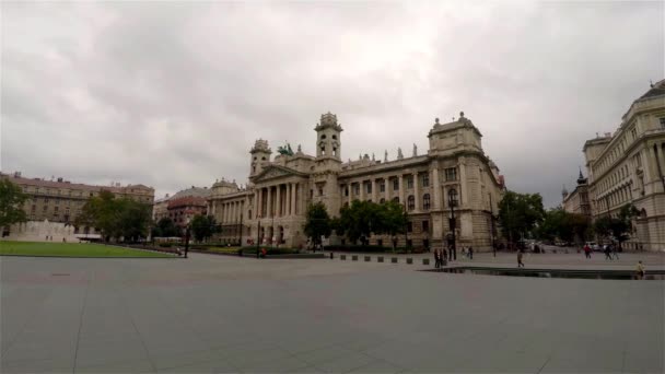 Будапешт Архитектура Старые Дома Улицы Кварталы Венгрия Выстрел Uhd — стоковое видео