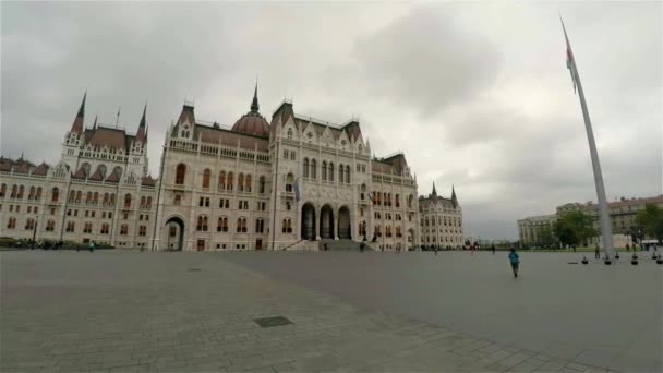 Parlamento Húngaro Budapeste Tiros Uhd — Vídeo de Stock