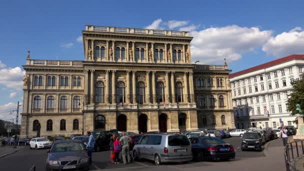 Boedapest Architectuur Oude Huizen Straten Wijken Hongarije Neergeschoten Uhd — Stockvideo