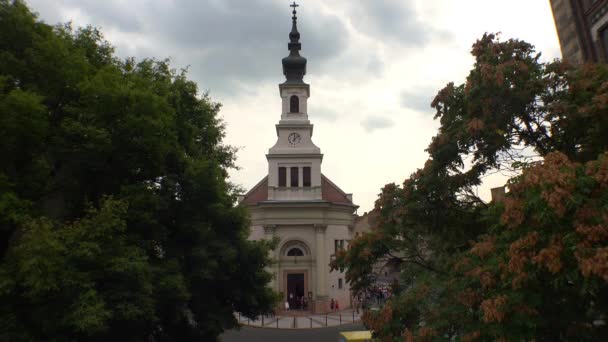 Kościół Świątynia Budapeszcie Węgry Strzał Uhd — Wideo stockowe