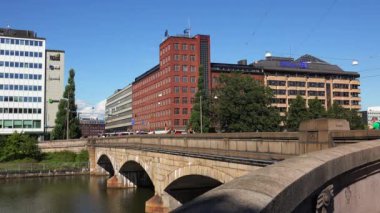 Helsinki 'de toprak seti. 4K (ultra yüksek çözünürlüklü (UHD))).