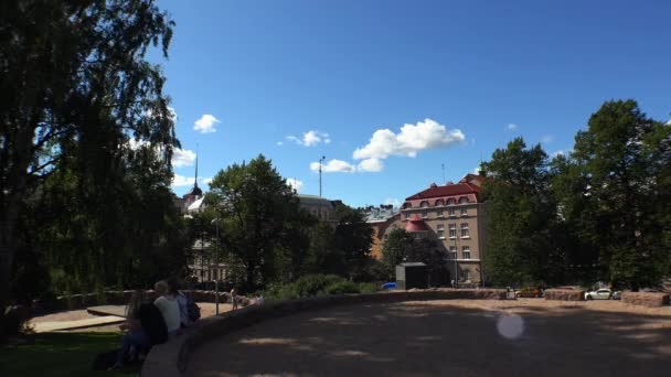 Helsínquia Vistas Ruas Cidade Finlândia Tiros Uhd — Vídeo de Stock