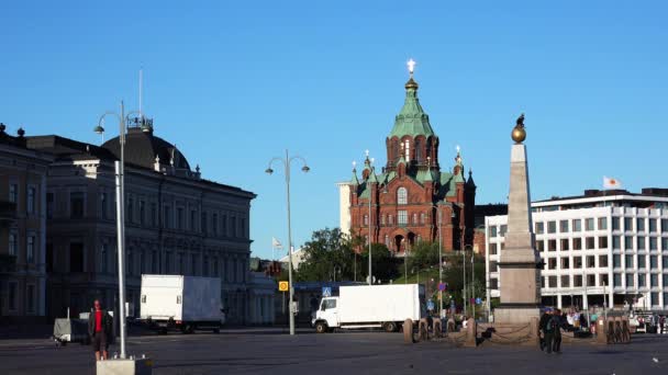 Catedral Assunção Helsínquia Vídeo — Vídeo de Stock