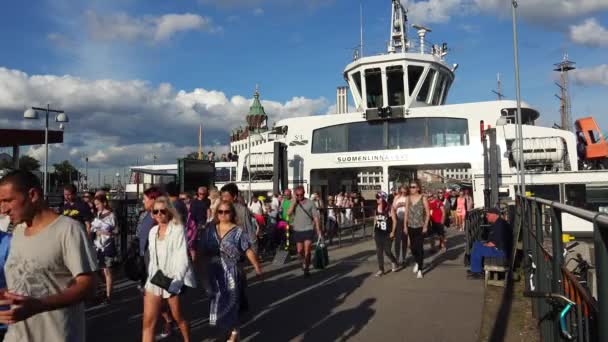 Helsinki Finnland Sommer 2015 Der Hafen Der Hafen Helsinki Gedreht — Stockvideo