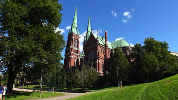 Temple Brique Rouge Helsinki Finlande Vidéo — Video