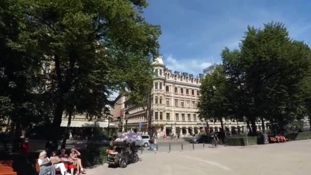 Helsinki Finland Summer 2015 Ελσίνκι Αξιοθέατα Στους Δρόμους Της Πόλης — Αρχείο Βίντεο