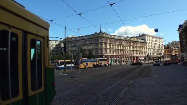 Ελσίνκι Αξιοθέατα Στους Δρόμους Της Πόλης Φινλανδία Πυροβολήθηκε Uhd — Αρχείο Βίντεο