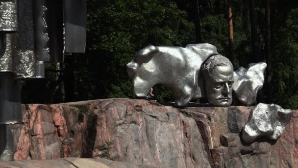 Monumento Jan Sibelius Helsinki Órganos Video — Vídeos de Stock