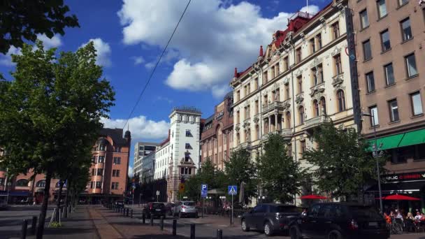 Helsinki Finlande Été 2015 Helsinki Des Vues Dans Les Rues — Video