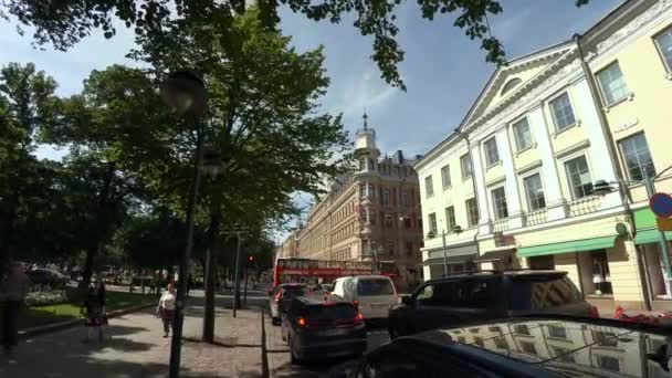 Helsinki Finlândia Summer 2015 Helsinque Vistas Ruas Cidade Finlândia Tiros — Vídeo de Stock