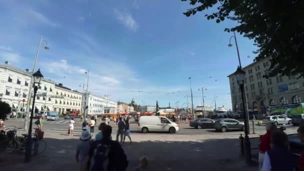 Helsinki Finsko Summer 2015 Helsinky Památky Ulicích Finsko Výstřel Uhd — Stock video