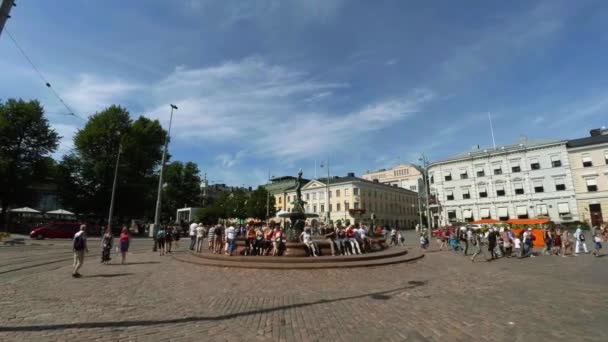 Helsinki Finland Sommer 2015 Helsinki Sehenswürdigkeiten Stadtstraßen Finnland Gedreht Uhd — Stockvideo