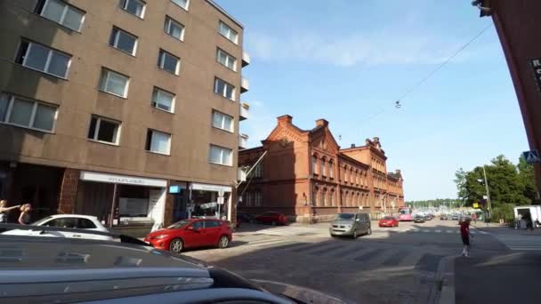 Helsinki Sehenswürdigkeiten Stadtstraßen Finnland Gedreht Uhd — Stockvideo