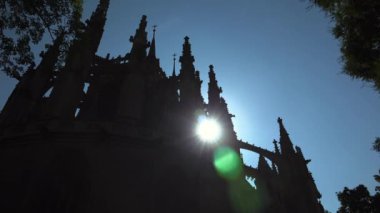 Bakire Varvara Kilisesi (Barbara). Kutna Hora. 4K 'da video, UHD