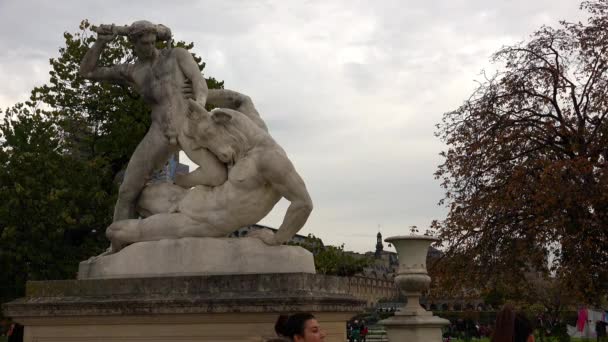 기념비는 파리에 조각품입니다 프랑스 Uhd 비디오 — 비디오