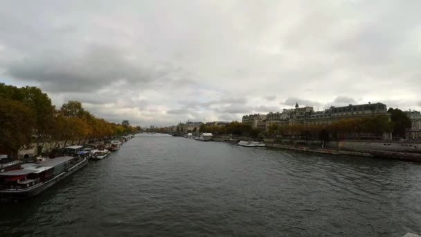 Paris Teki Seine Nehri Fransa Video Uhd — Stok video