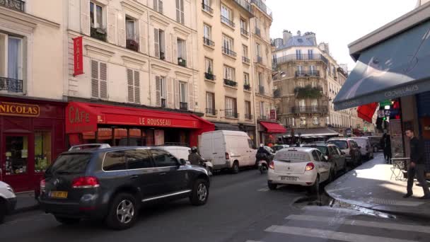 Parigi Architettura Attrazioni Vecchie Case Strade Quartieri Luoghi Iconici Girato — Video Stock