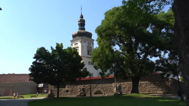 Starożytna Wieża Pradze Czechy Film Rozdzielczości Uhd — Wideo stockowe