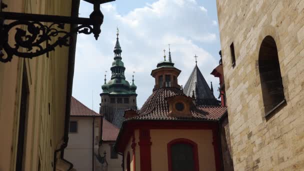 Église Saint Vitus Prague République Tchèque Vidéo Uhd Temps Réel — Video