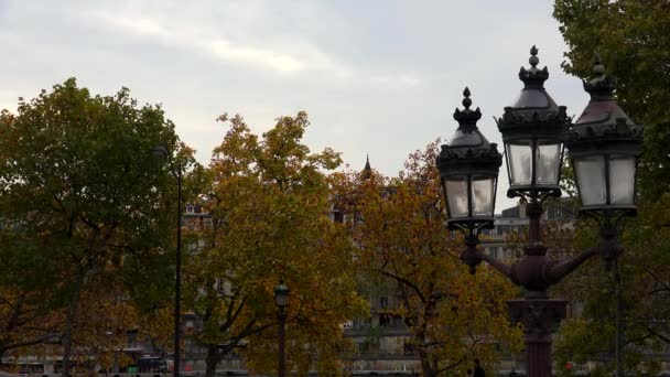 Paris Architektur Sehenswürdigkeiten Alte Häuser Straßen Und Stadtviertel Ikonische Orte — Stockvideo