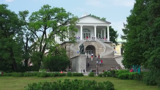 Galería Cameron Pushkin Catherine Park Tsarskoye Selo Arquitectura Los Monumentos — Vídeo de stock