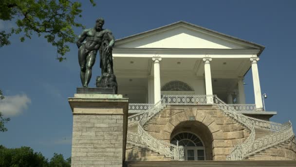 Galería Cameron Pushkin Catherine Park Tsarskoye Selo Arquitectura Los Monumentos — Vídeos de Stock