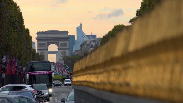 Arco Del Triunfo París Francia Video Uhd — Vídeos de Stock