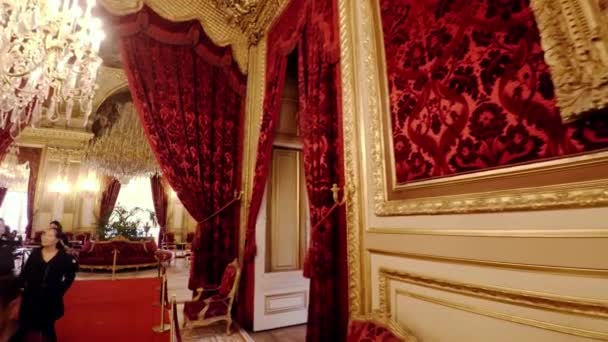 Διαμερίσματα Του Ναπολέοντα Ιιι Στο Μουσείο Του Λούβρου Στο Παρίσι — Αρχείο Βίντεο