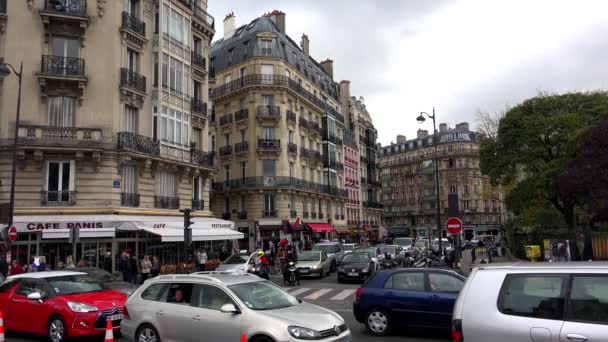 Paris Mimarlık Eğlence Eski Evler Sokaklar Mahalleler Konik Yerler Uhd — Stok video